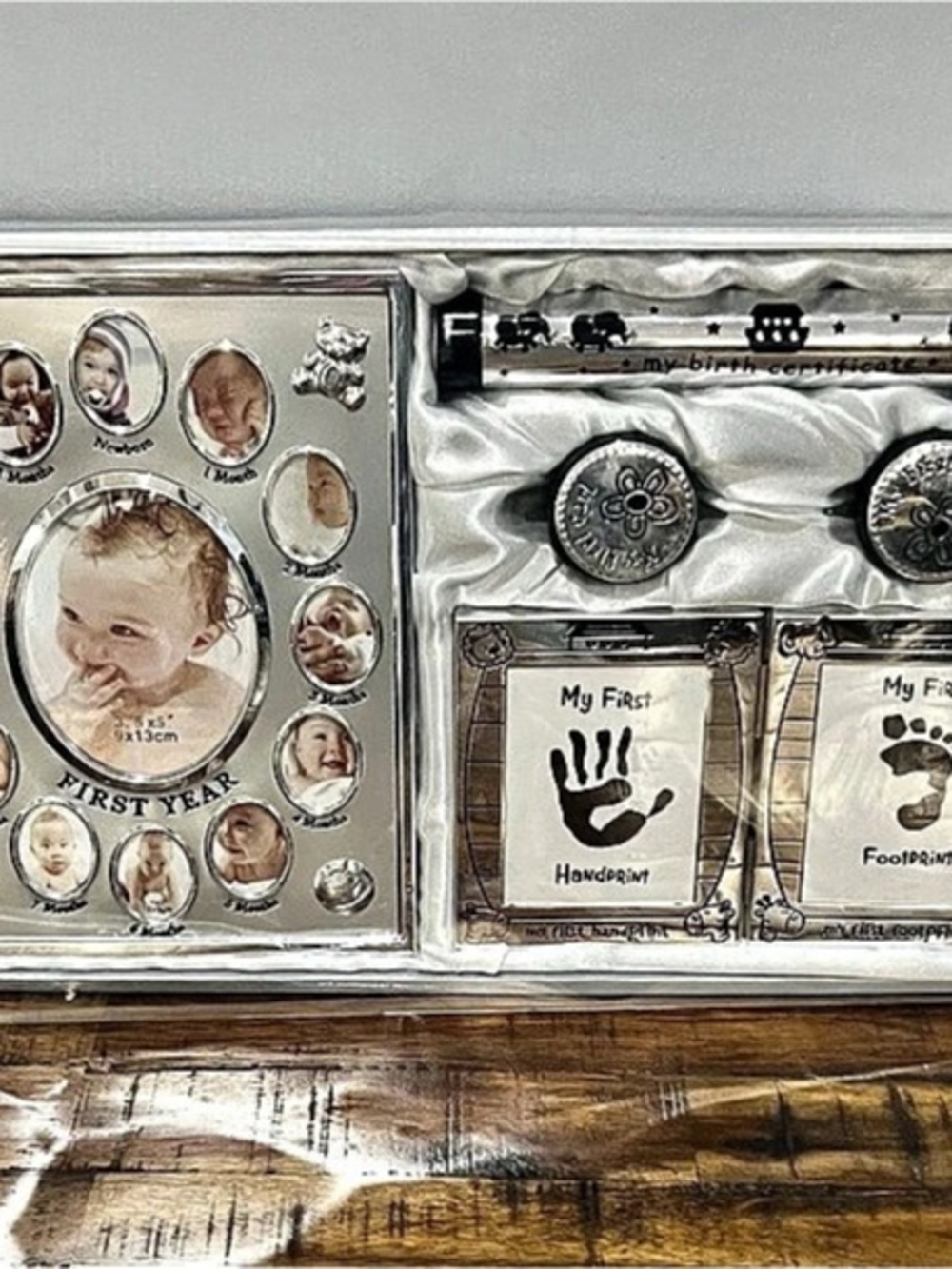 5 Piece Decor Gift Set Silver 5-Piece Baby Gift Set